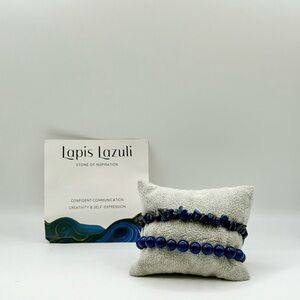 Lapis Lazuli Stone Bracelet Set